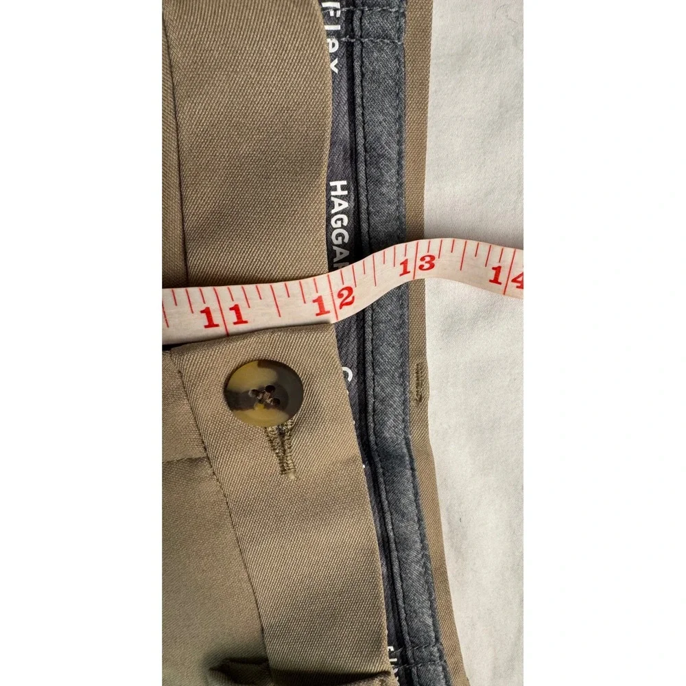 Haggar Mens Cool Right Performance Flex Classic Fit Pants Khaki 36x30